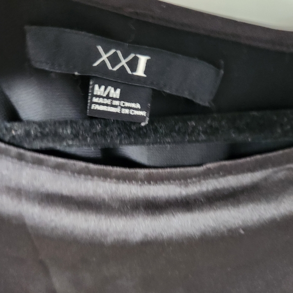 FOREVER 21, Black Satin one shoulder dress, Size M - Picture 2 of 6